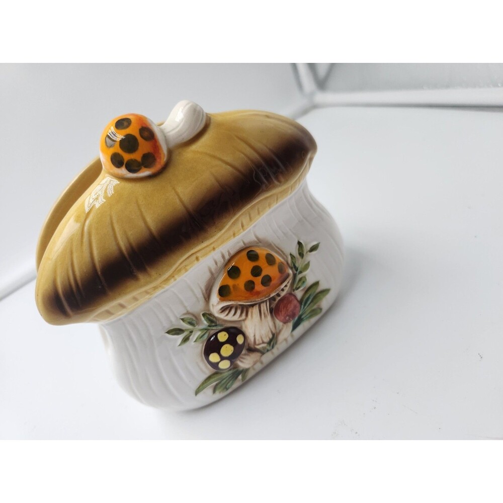 Sears Roebuck & Co Ceramic Merry Mushroom Napkin Holder 1977 Japan